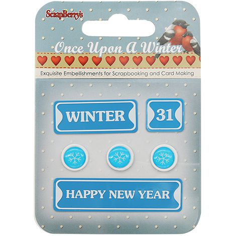 Elementy metalowe Scrap Berry's Ramki Once Upon a Winter, 6szt